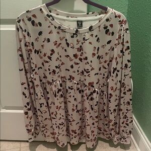 SHEIN Multicolor Abstract Print Blouse